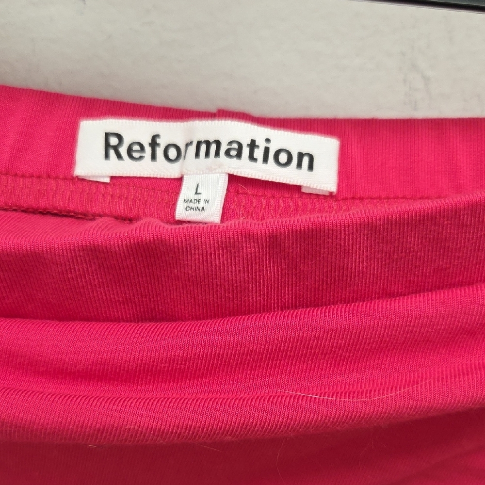 NWOT-Reformation Vibrant Pink Skirt Set - Picture 2 of 9
